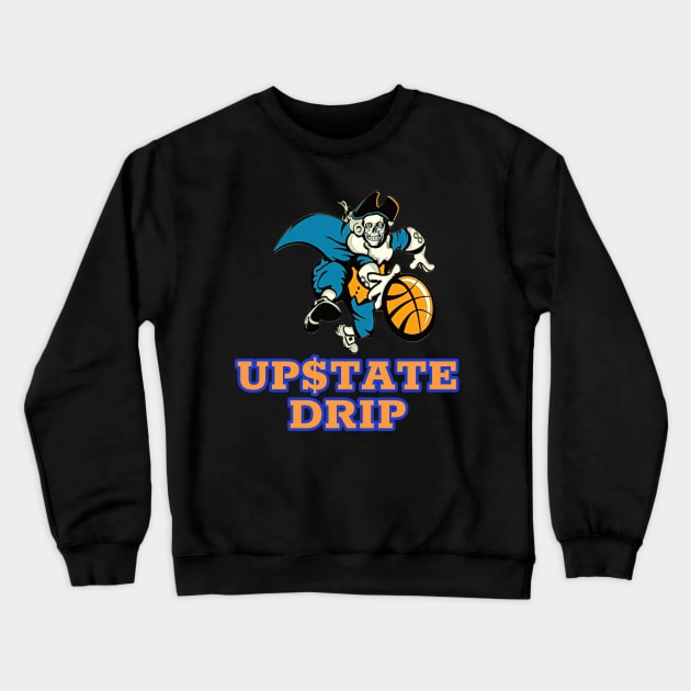 Upstate Drip Blue and Orange 2 Crewneck Sweatshirt by Upstate Drip